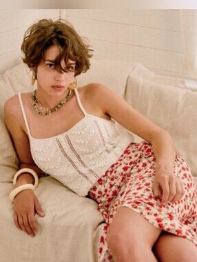 Sezane Georgie Top, Écru